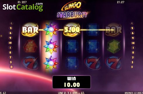 Οθόνη9. Slingo Starburst Κουλοχέρης