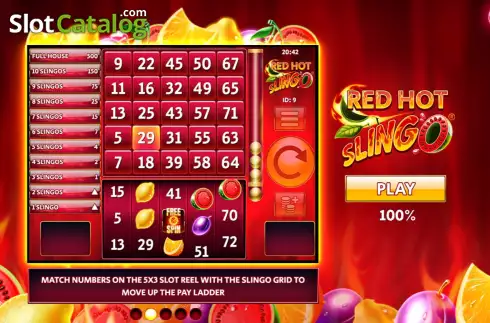 Οθόνη2. Red Hot Slingo Κουλοχέρης