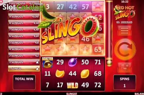 Οθόνη5. Red Hot Slingo Κουλοχέρης