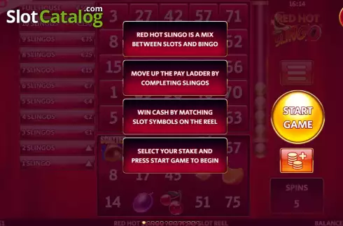 Οθόνη9. Red Hot Slingo Κουλοχέρης