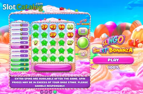 Οθόνη2. Slingo Sweet Bonanza Κουλοχέρης