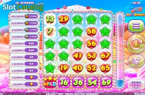 Οθόνη5. Slingo Sweet Bonanza Κουλοχέρης