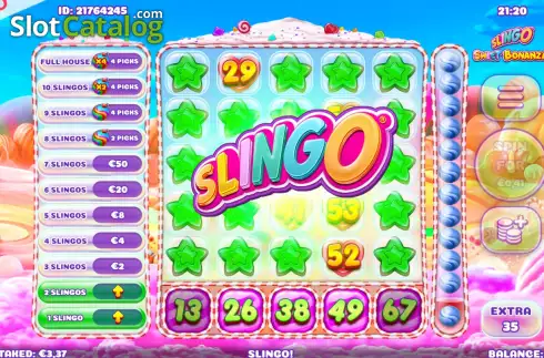 Οθόνη6. Slingo Sweet Bonanza Κουλοχέρης