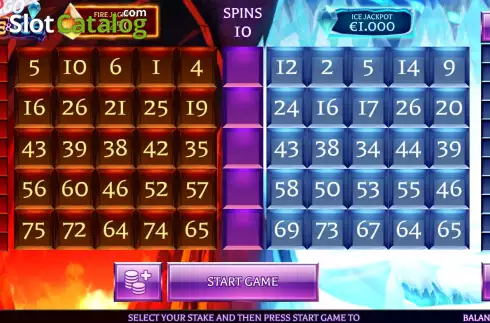 Οθόνη3. Slingo Fire and Ice Κουλοχέρης