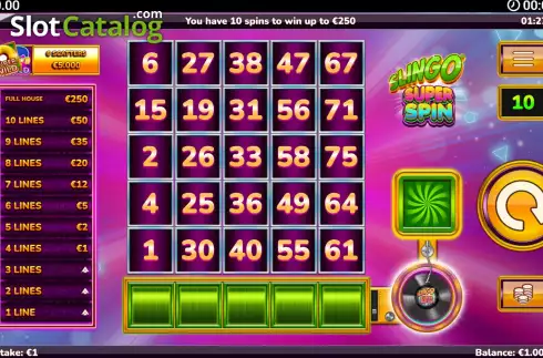 Οθόνη3. Slingo Super Spin Κουλοχέρης 