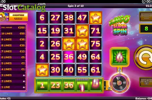 Οθόνη4. Slingo Super Spin Κουλοχέρης 