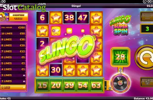 Οθόνη5. Slingo Super Spin Κουλοχέρης 