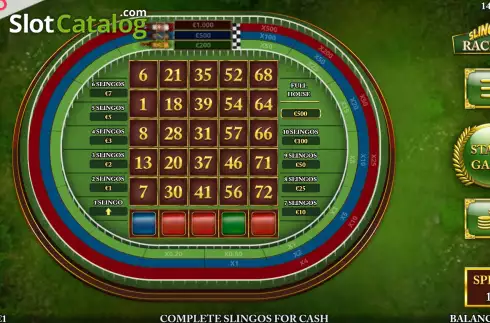 Οθόνη3. Slingo Racing Κουλοχέρης