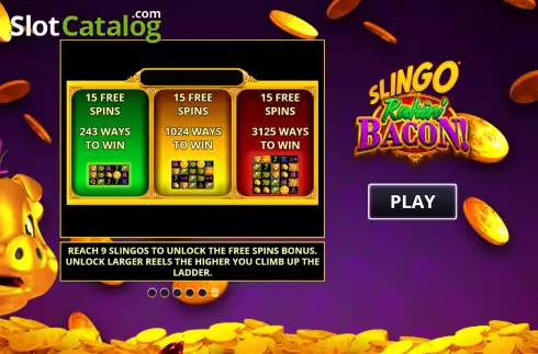 Οθόνη2. Slingo Rakin’ Bacon Κουλοχέρης