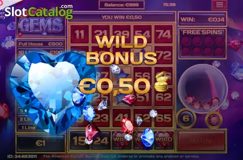 Οθόνη8. Slingo Gems Κουλοχέρης