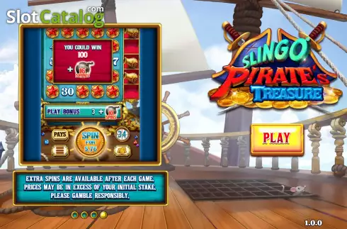 Οθόνη2. Slingo Pirate's Treasure Κουλοχέρης