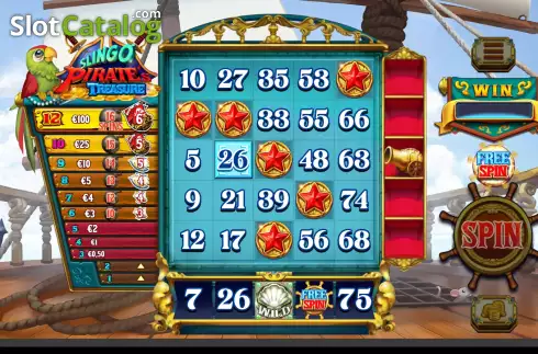 Οθόνη5. Slingo Pirate's Treasure Κουλοχέρης