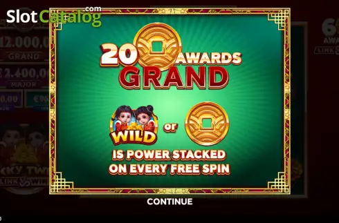 Οθόνη2. Lucky Twins Link and Win Κουλοχέρης