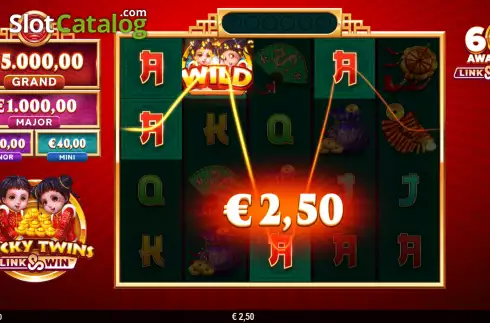 Οθόνη5. Lucky Twins Link and Win Κουλοχέρης