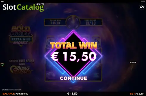 Οθόνη3. Gold Fusion Extra Wild Madness Κουλοχέρης