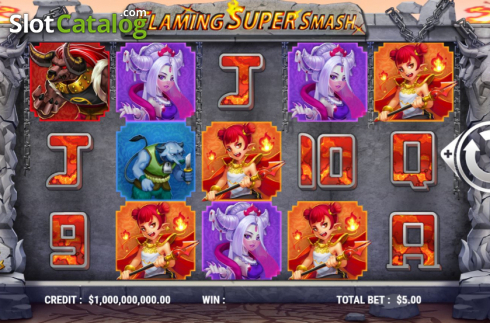 Οθόνη2. Flaming Super Smash Κουλοχέρης 