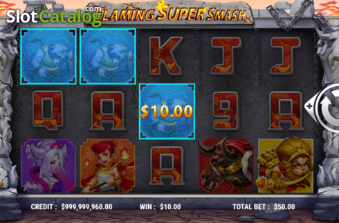 Οθόνη3. Flaming Super Smash Κουλοχέρης 