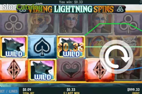 Οθόνη3. Viking Lightning Spins Κουλοχέρης