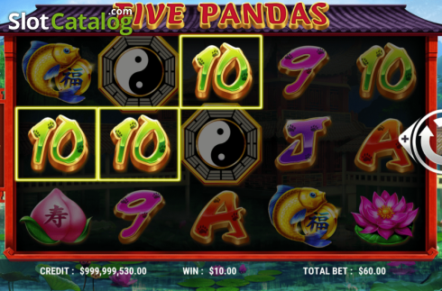Οθόνη3. Five Pandas Κουλοχέρης 