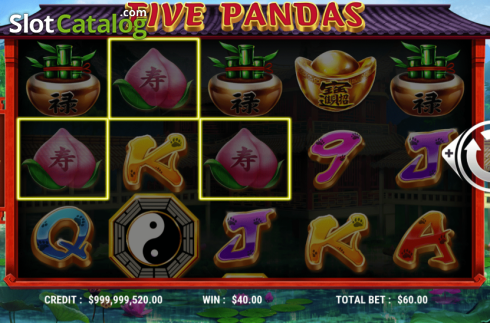 Οθόνη5. Five Pandas Κουλοχέρης 