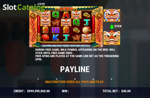 Οθόνη9. Fortune Lion Dance Κουλοχέρης