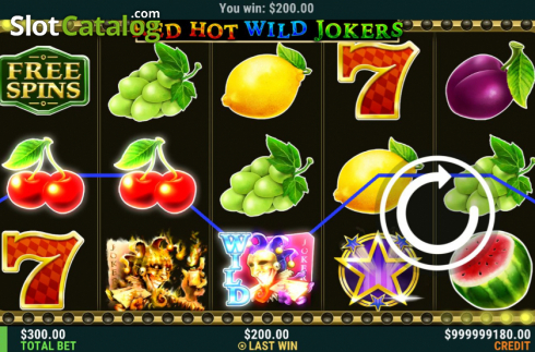 Οθόνη4. Red Hot Wild Jokers Κουλοχέρης