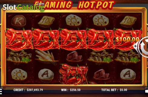 Οθόνη4. Flaming Hotpot Κουλοχέρης