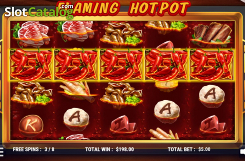 Οθόνη5. Flaming Hotpot Κουλοχέρης