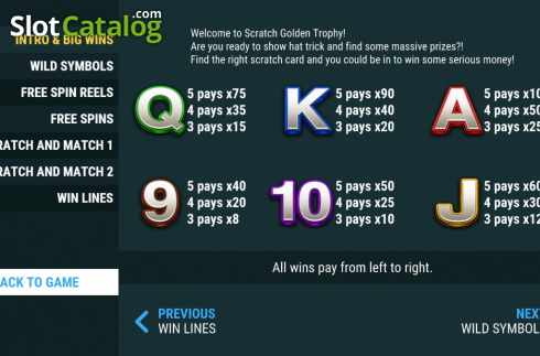 Οθόνη7. Scratch Golden Trophy Κουλοχέρης