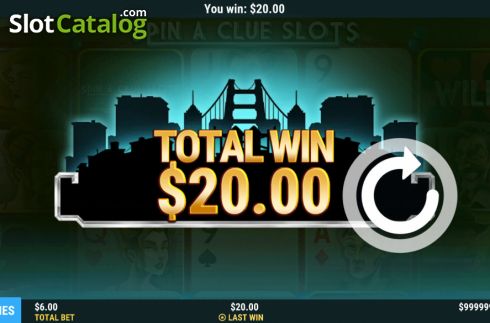 Οθόνη3. Spin a Clue Slots Κουλοχέρης 