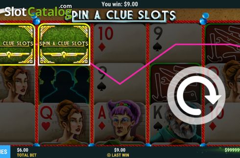 Οθόνη5. Spin a Clue Slots Κουλοχέρης 