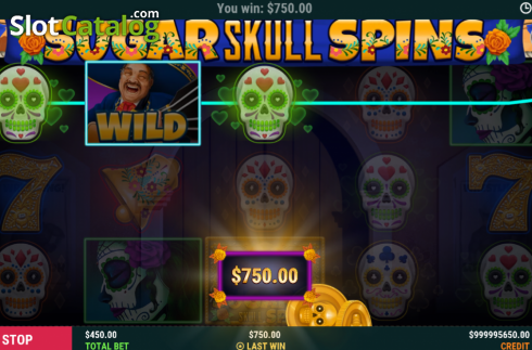 Οθόνη3. Sugar Skull Spins Κουλοχέρης