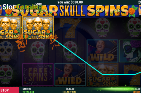 Οθόνη4. Sugar Skull Spins Κουλοχέρης