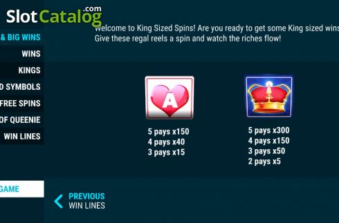 Οθόνη6. King Sized Spins Κουλοχέρης