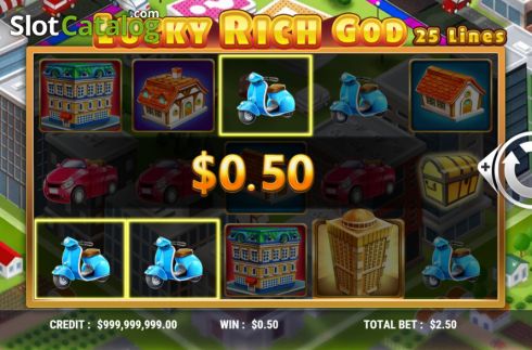 Οθόνη5. Lucky Rich God Κουλοχέρης 