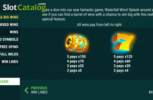 Οθόνη9. Waterfall Wins Κουλοχέρης