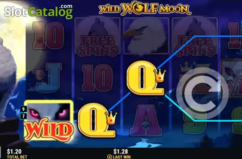 Οθόνη3. Wild Wolf Moon Κουλοχέρης