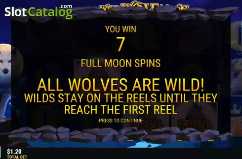 Οθόνη5. Wild Wolf Moon Κουλοχέρης