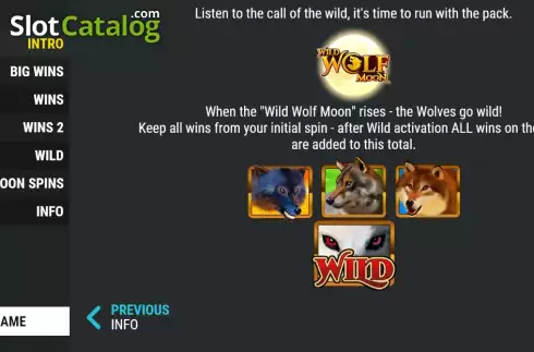 Οθόνη9. Wild Wolf Moon Κουλοχέρης