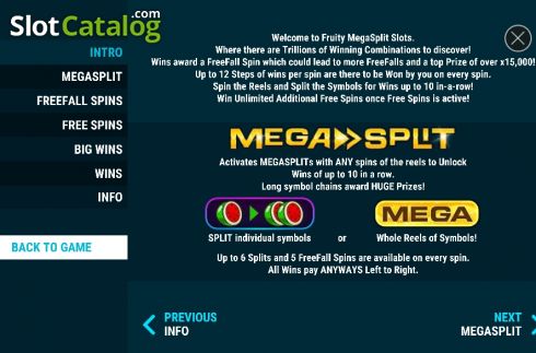 Οθόνη6. Fruity MegaSplit Slots Κουλοχέρης