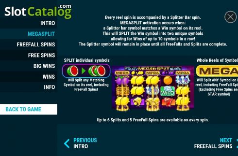 Οθόνη7. Fruity MegaSplit Slots Κουλοχέρης