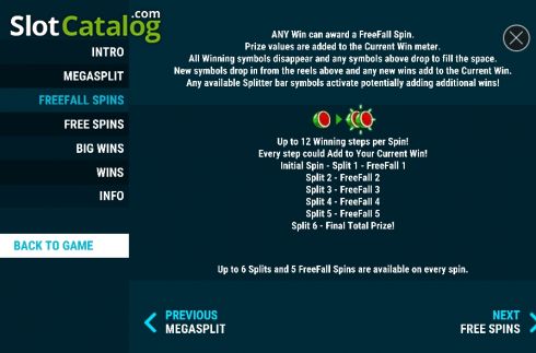 Οθόνη8. Fruity MegaSplit Slots Κουλοχέρης