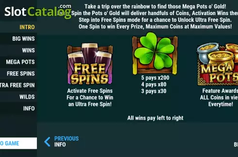 Οθόνη6. Mega Pots O Gold Κουλοχέρης 