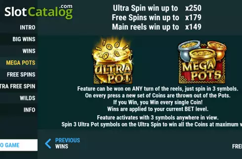Οθόνη8. Mega Pots O Gold Κουλοχέρης 