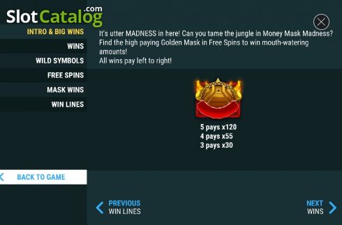 Οθόνη6. Money Mask Madness Κουλοχέρης