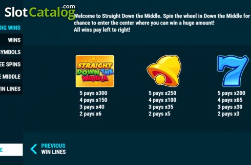 Οθόνη7. Straight Down the Middle Κουλοχέρης