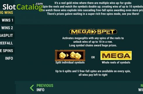 Οθόνη5. Gold Mine MegaSplit Κουλοχέρης