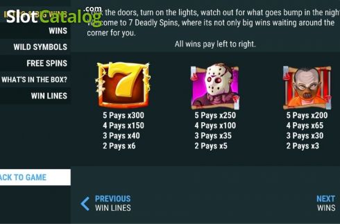 Οθόνη7. 7 Deadly Spins Κουλοχέρης
