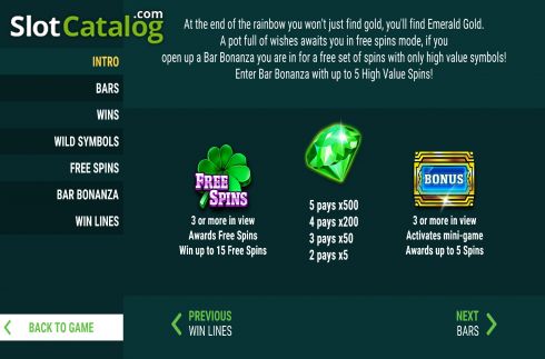 Οθόνη6. Emerald Gold (Slot Factory) Κουλοχέρης