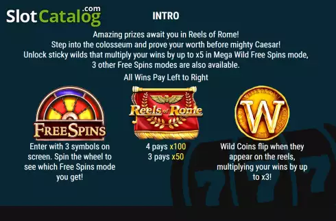 Οθόνη5. Reels of Rome (Slot Factory) Κουλοχέρης